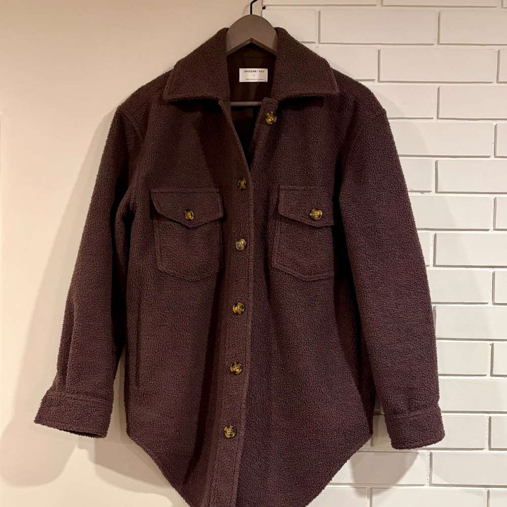 Jackson Rowe Brown Textured Shacket